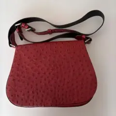 ZARA WOMAN オーストリッチ型押し ショルダーバッグ レッドのサムネイル