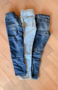 【期間限定】まとめ売りクーポン対応デニム　130サイズ　3本セット  H&M 他