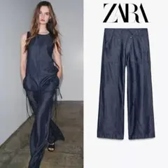 ZARA クロスオーバーデニムパンツ ZW COLLECTION M