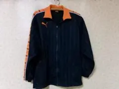 103735 puma プーマ　トラックジャケット　紺ｘオレンジ　XS