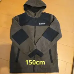 アウトドア フード付きジャケット カーキ/ブラック