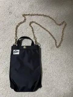 Drifter 黒 ナイロン ミニ ショルダー バッグ　チェーン