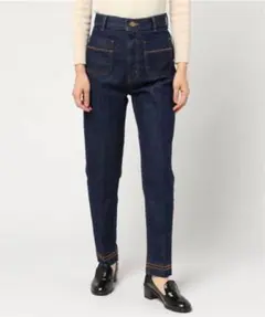 MOUSSY ハイウエスト ステッチ デザイン デニム