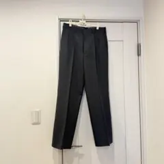 メンズ スラックス タック パンツ グレー 通年素材 Mサイズ ボトムス 匿名