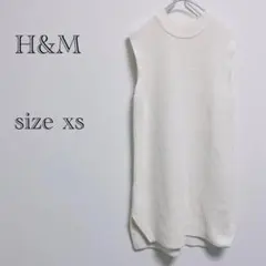 a343 エイチアンドエム ニットワンピース ノースリーブm体型カバー 重ね着