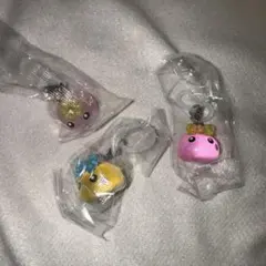 ほっぺちゃん　めじるしアクセサリー　ピンク　クローバー　黄色