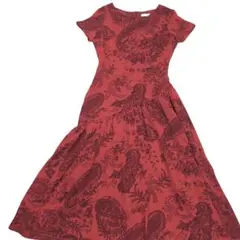 7 OTTO collection レディースワンピースドレス　赤　１１号半袖