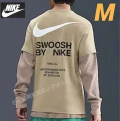 ナイキ スウッシュ Tシャツ SWOOSH 新品 ベージュ ティファニーブルー