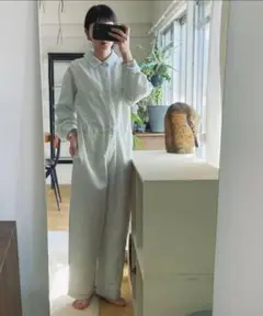 リネン オーバーオール