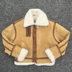 vintage B-3 フライトジャケット　ボンバー　90s 短丈　レザー　ボア