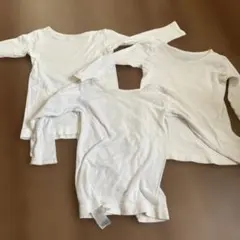 ユニクロ　キッズ肌着　100cm ホワイト　3枚セット