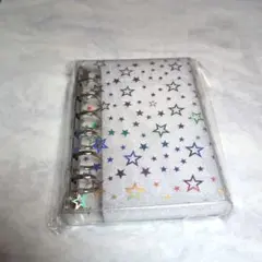 シール帳　リフィル付き　星柄　クリア　バインダー　ホログラム　流行り　シール
