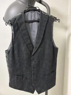 COMME CA MEN ペイズリー柄 ベスト M スーツ