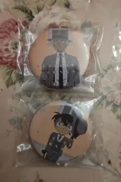 名探偵コナン　セガラッキーくじ　缶バッチセット　江戸川コナン、安室透