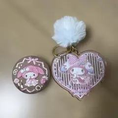 マイメロ　缶バッジ　キーホルダー