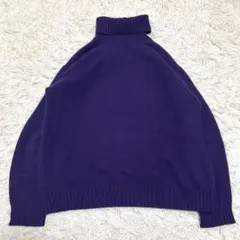 14805✨ドゥロワー カシミヤ100% タートルネック リブ ニット セーター