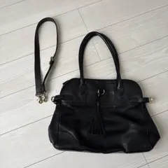 美品　cal ブラックレザー　大容量トートバッグ　　２wayのサムネイル