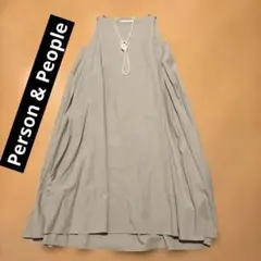 【Person & People】 ノースリーブ　ロングワンピース　ベージュのサムネイル