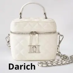 Darich キルティングスクエアミニバッグ　シルバーパーツ　ホワイト　白　人気