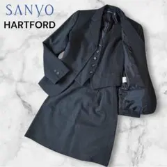 HARTFORD 三陽商会 スーツ セットアップ ３ピース ストライプ グレー