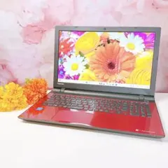 SSD搭載✨Windows11✨第7世代 フルHD カメラ付き 薄型 おしゃれ赤