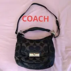 COACH シグネチャー ショルダーバッグ 2way ブラック　Y2Kバッグ
