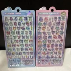 ひらがな　アルファベット　2個セット　ボンボンドロップシール　【正規品】