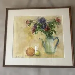 橋本不二子 Fujico 額装 限定版画 薔薇 花 絵画 インテリア 35×35