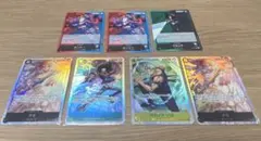 ワンピース 神の島の冒険 麦わら海賊団員 まとめ売り7枚セットSR4枚＋L3枚