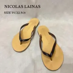 NICOLAS LAINAS ニコラスライナス レザー トングサンダル 22.5のサムネイル