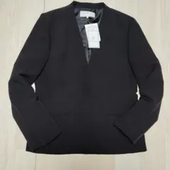 ロペピクニック　洗えるノーカラージャケット　タグ付き新品　ブラック　L相当　40