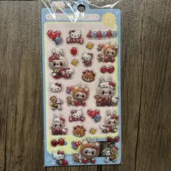 ラブブとキティちゃん ぷくぷくシール　ボンボンドロップ