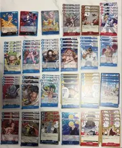 ワンピースカード　神の島の冒険　赤青ルーシー　デッキパーツ　サボ　レベッカ