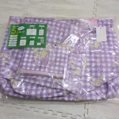 ディズニー　プリンセス　入園入学5点セット　バースデイ　巾着　レッスンバッグ