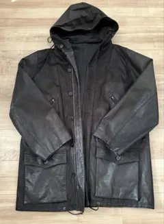 Agnes b. アニエスベー　レザーコートhomme サイズ2 希少　フード付のサムネイル