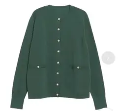 anuans オリジナルボタンニットカーディガン （Green）