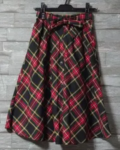 新品未使用　グローバルワークキッズ　チェック　フレアースカート　ジュニアLサイズ