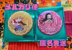 ニジゲンノモリ　鬼滅の刃　キラキラ缶バッジ　善逸　禰豆子