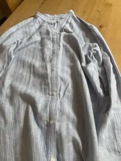 a day in the life ストライプ 長袖シャツ リネン　混