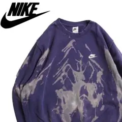 NIKE スモールスウッシュ ブリーチ スウェット XL パープル