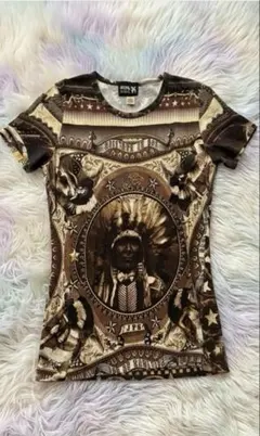 JPG ジャンポールゴルチェ インディアン&スカル柄 Tシャツ 総柄 プリントのサムネイル