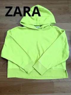 ZARA 美品 プルオーバー パーカー 蛍光黄色のサムネイル