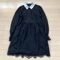1.9 ナイスクラップ ブラウスワンピース ブラック レース サイズ表記なし