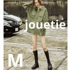 ブラック レースアップ ロングブーツ jouetie M