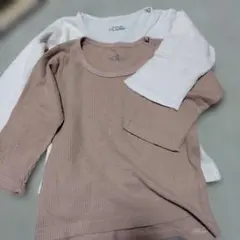 リブ編み長袖シャツ95 2色セット