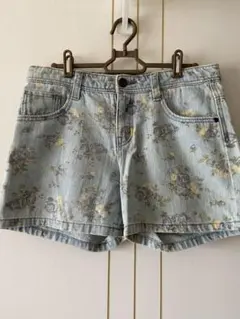 ローリーズファーム  Lサイズ  花柄デニムショートパンツ