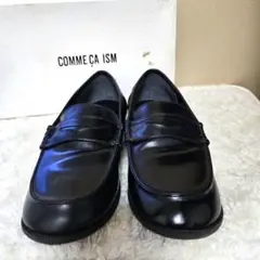 COMME CA ISMコムサイズム ローファー ブラックキッズ22.0cm