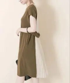 URBAN RESEARCH 異素材バックプリーツワンピース　タグ付き未使用