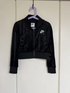 NIKE ナイキ　ショート丈　ベロアジャケット　ロゴ型押し　130 XS 美品