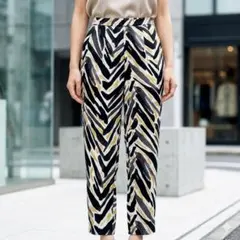 シンプリシテェ 総柄ワイドパンツ ウエストゴム 春夏